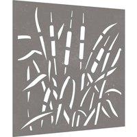 Berkfield Home Garden Wall Decoration 55x55 cm Corten Steel Grass Design in Brown