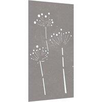 Berkfield Home Garden Wall Decoration 105x55 cm Corten Steel Flower Design in Brown