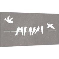 Berkfield Home Garden Wall Decoration 105x55 cm Corten Steel Bird Design in Brown