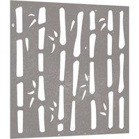 Berkfield Home Garden Wall Decoration 55x55 cm Corten Steel Bamboo Design in Brown