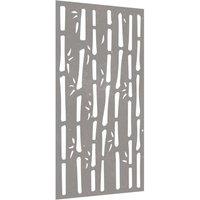 Berkfield Home Garden Wall Decoration 105x55 cm Corten Steel Bamboo Design in Brown