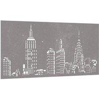 Berkfield Home Garden Wall Decoration 105x55 cm Corten Steel Skyline Design in Brown