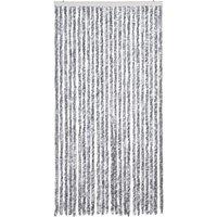 Berkfield Home Insect Curtain White & Grey 100x220 cm Chenille