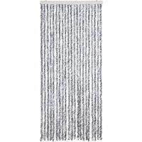 Berkfield Home Insect Curtain White & Grey 90x200 cm Chenille