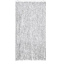 Berkfield Home Insect Curtain Light & Dark Grey 100x220 cm Chenille