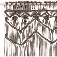 Berkfield Home Macrame Curtain Taupe 140x240 cm Cotton