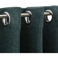 Berkfield Home Linen-Look Blackout Curtains with Grommets Green 290x245cm | Size: 290x245 cm