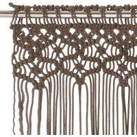Berkfield Home Macrame Curtain Taupe 140x240 cm Cotton