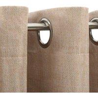 Berkfield Home Linen-Look Blackout Curtain with Grommets Beige 290x245cm | Size: 290x245 cm