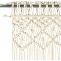 Berkfield Home Macrame Curtain 140x240 cm Cotton in Cream