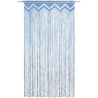 Berkfield Home Macrame Curtain Blue 140x240 cm Cotton