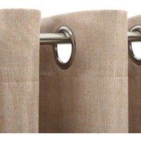 Berkfield Home Linen-Look Blackout Curtains with Grommets 2pcs Beige 140x225cm | Size: 140x225 cm