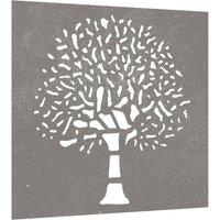 Berkfield Home Garden Wall Decoration 55x55 cm Corten Steel Tree Design in Brown