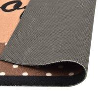 Berkfield Home Kitchen Carpet Washable Coffee brown 45x150 cm