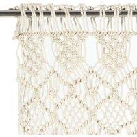 Berkfield Home Macrame Curtain 140x240 cm Cotton in Cream