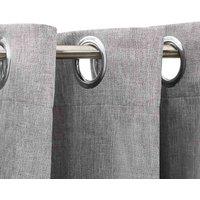 Berkfield Home Linen-Look Blackout Curtains with Grommets Grey 290x245cm | Size: 290x245 cm