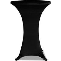 Berkfield Home Standing Table Cover 80cm Black Stretch 2 pcs