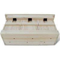 Berkfield Home Sparrow Nesting Box 44 x 15.5 x 21.5 cm in Light Tan