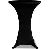 Berkfield Home Standing Table Cover 60cm Black Stretch 2 pcs