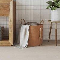 Berkfield Home Storage Basket Brown 40x35 cm Cotton | Size: 40x35 cm