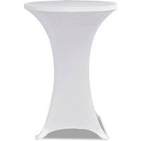 Berkfield Home Standing Table Cover 60cm White Stretch 2 pcs