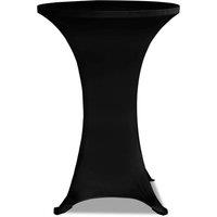 Berkfield Home Standing Table Cover 70cm Black Stretch 2 pcs