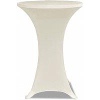 Berkfield Home Standing Table Cover 70cm Cream Stretch 2 pcs