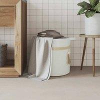 Berkfield Home Storage Basket White 38x36 cm Cotton | Size: 38x36 cm