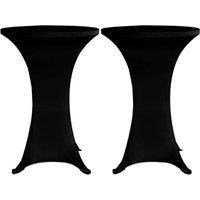 Berkfield Home Standing Table Cover 60 cm Black Stretch 4 pcs