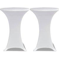 Berkfield Home Standing Table Cover 60 cm White Stretch 4 pcs