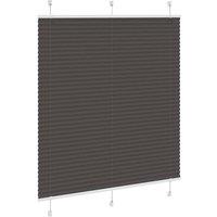 Berkfield Home Pleated Blind Black 120x100 cm Fabric Width 119.4 cm Polyester in Charcoal