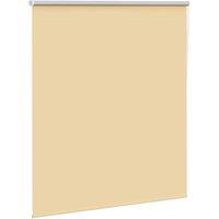 Berkfield Home Roller Blind Blackout Beige 140x150 cm Fabric Width 136.6 cm Polyester
