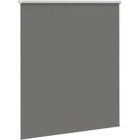 Berkfield Home Roller Blind Blackout Grey 130x130 cm Fabric Width 126.6 cm Polyester