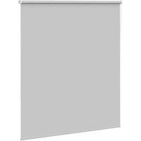 Berkfield Home Roller Blind Blackout Marine 125x175 cm Fabric Width 121.6 cm Pol in Grey