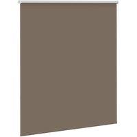 Berkfield Home Roller Blind Blackout Marine 110x230 cm Fabric Width 105.7 cm Pol in Brown