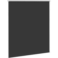 Berkfield Home Roller Blind Blackout Black 125x175 cm Fabric Width 121.6 cm Polyester
