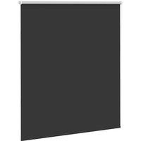 Berkfield Home Roller Blind Blackout Black 135x130 cm Fabric Width 131.6 cm Polyester