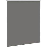 Berkfield Home Roller Blind Blackout Grey 125x130 cm Fabric Width 121.6 cm Polyester