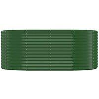 Berkfield Home Garden Raised Bed Powder-coated Steel 175x100x68 cm Green | Size: 175 x 100 x 68 cm