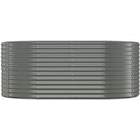 Berkfield Home Garden Raised Bed Powder-coated Steel 175x100x68 cm Grey | Size: 175 x 100 x 68 cm
