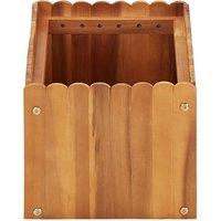 Berkfield Home Garden Raised Bed 50x30x25 cm Solid Acacia Wood in Brown | Size: 50 x 30 x 25 cm