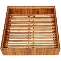 Berkfield Home Garden Raised Bed 100x100x25 cm Solid Acacia Wood in Brown | Size: 100 x 100 x 25 cm