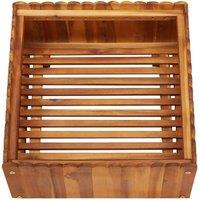 Berkfield Home Garden Raised Bed 50x50x25 cm Solid Acacia Wood in Brown | Size: 50 x 50 x 25 cm