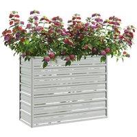 Berkfield Home Garden Raised Bed 100x40x77 cm Galvanized Steel Silver | Size: 100 x 40 x 77 cm