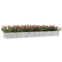 Berkfield Home Garden Raised Bed 480x80x45 cm Galvanized Steel Silver | Size: 480 x 80 x 45 cm