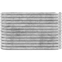 Berkfield Home Garden Raised Bed Powder-coated Steel 114x40x68 cm Silver | Size: 114 x 40 x 68 cm
