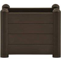 Berkfield Home Garden Raised Bed PP Mocha 43x43x35 cm in Dark Brown | Size: 43 x 43 x 35 cm
