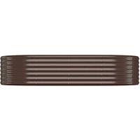 Berkfield Home Garden Raised Bed Powder-coated Steel 175x100x36 cm Brown | Size: 175 x 100 x 36 cm