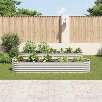 Berkfield Home Garden Raised Bed 320x80x44 cm Galvanised Steel Silver | Size: 320 x 80 x 44 cm