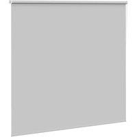 Berkfield Home Roller Blind Blackout Off-White 80x130 cm Fabric Width 75.7 cm Po in Grey